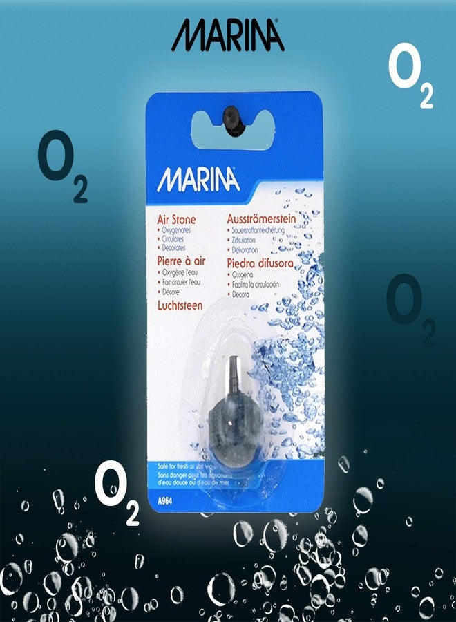 Marina Elite Air Stone Aquarium Decor, Round, 7/8-Inch, Blue - Image 2